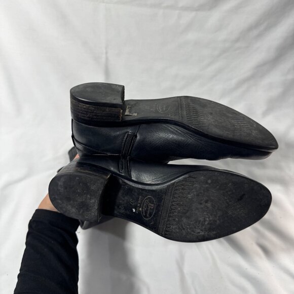 Browns Italian Leather High Knee Riding Boots 37 6.5 Quiet Luxury Preppy Fall - Picture 4 of 16